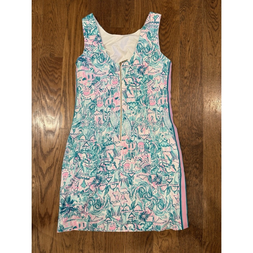 Lily Pulitzer Mila Shift Dress Camelfage Size 10 Beach Women's Resort Pink Prep - Picture 4 of 6